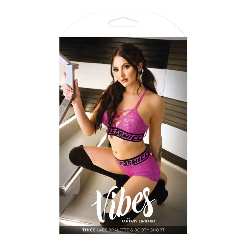 Vibes Bralette de Encaje Elástico y Cortos - Chic y Cómodo