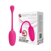 Pretty Love Knucker Remote Control Egg Vibe - Neon Pink