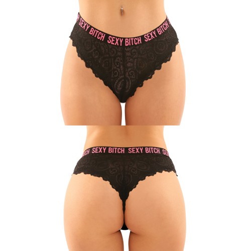 Conjunto de Panty Sexy Bitch de Encaje Vibes Buddy