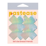 Pastease Premium Holographic Plus X Plateado Pastillas para Pezones Pack