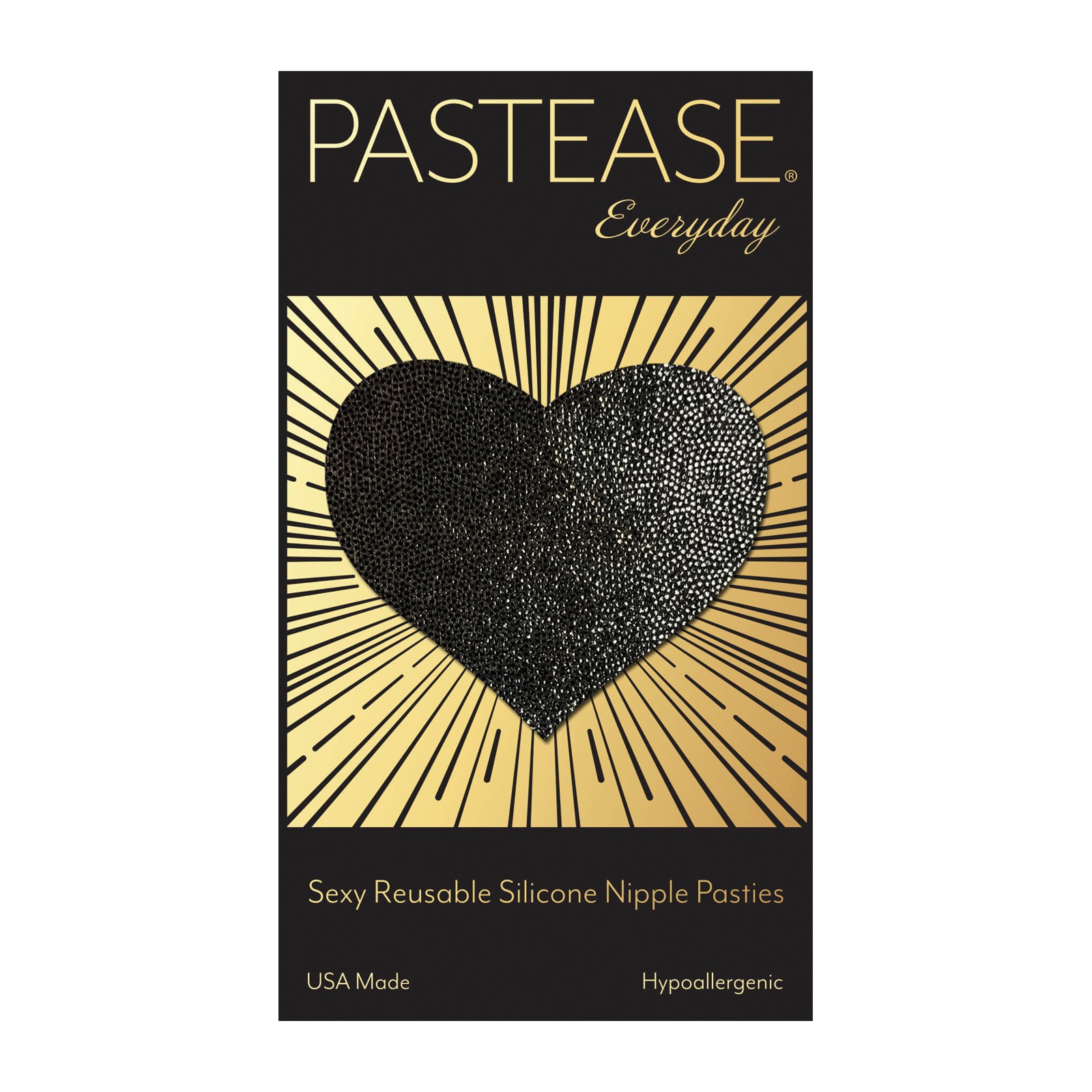 Pastease Reusable Liquid Heart Black O S