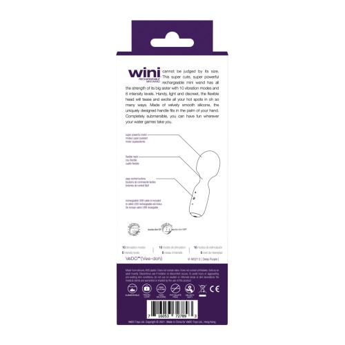 VeDO Wini Deep Purple Mini Wand with Intense Vibration