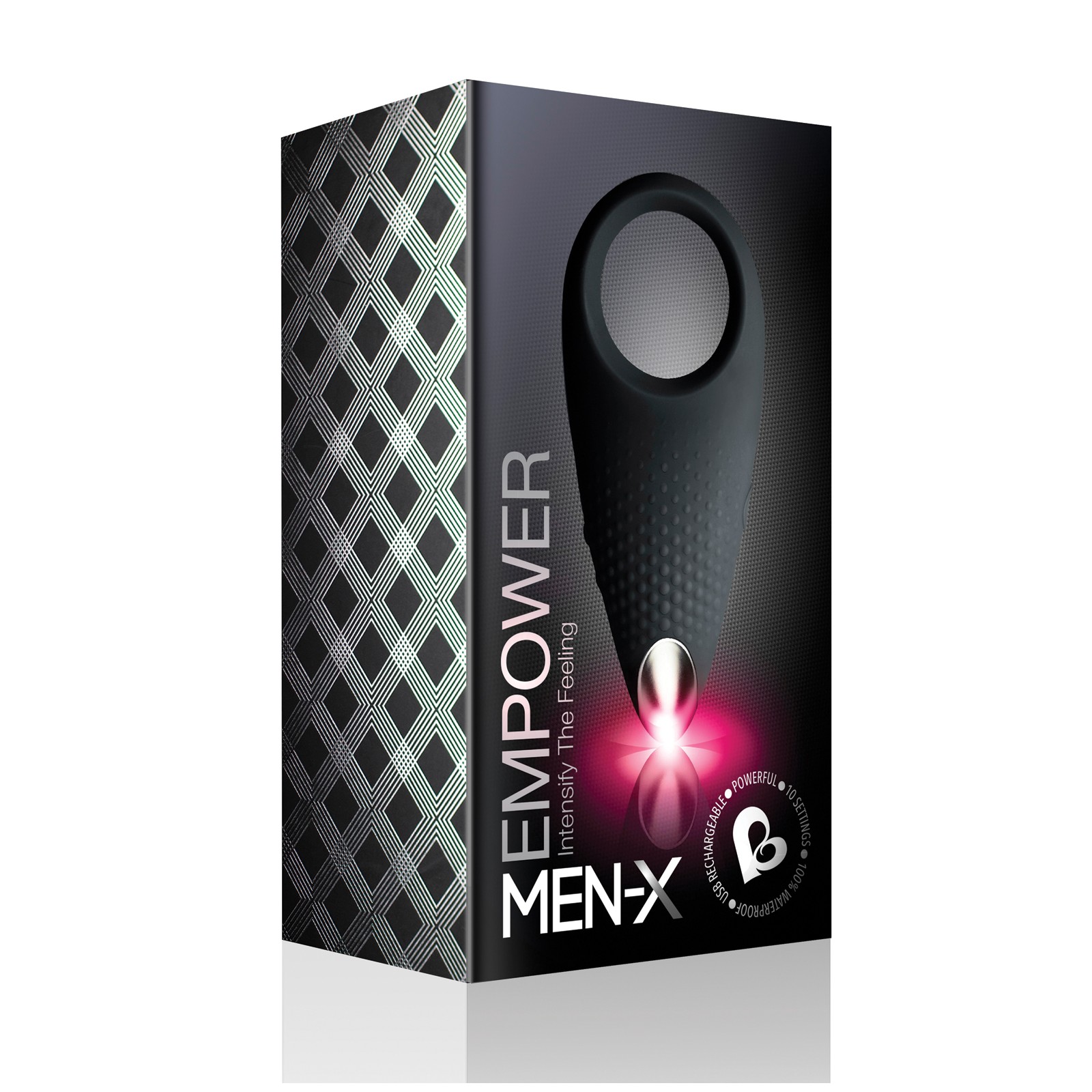 Rocks Off Men-X Empower Couples Stimulator - Black