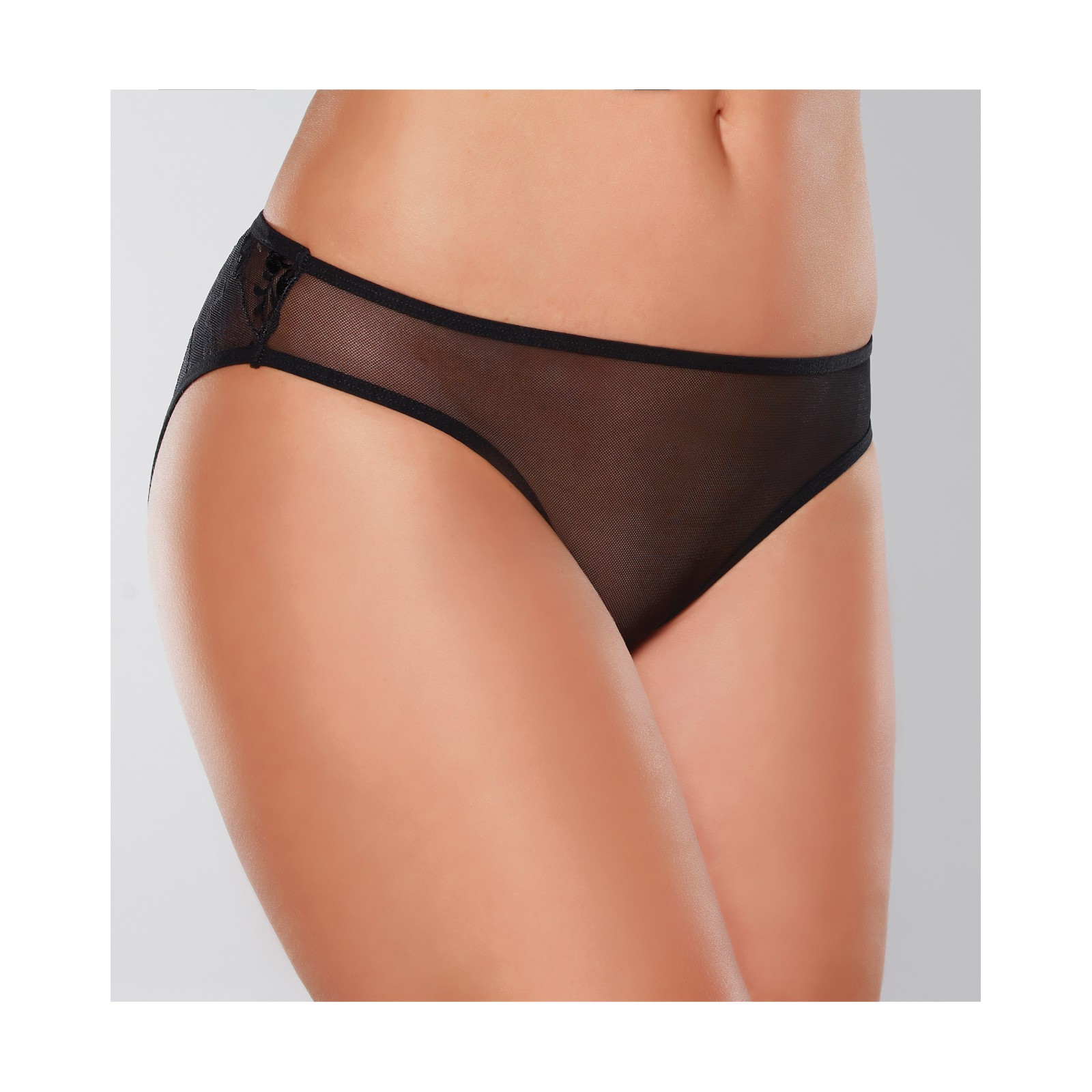 Adore Sheer Teaz Open Panty Black One Size