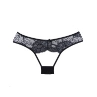 Adore Kiss Black Open Mesh Lace Panty