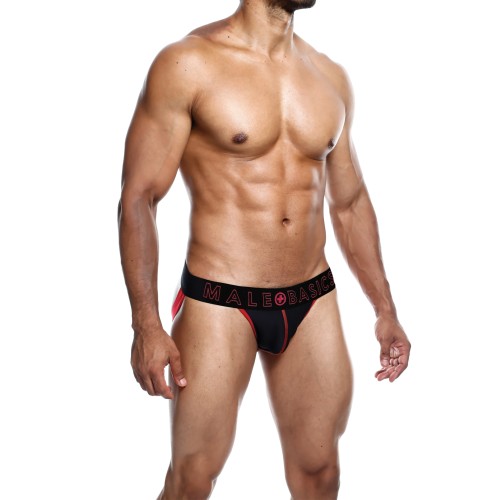 Male Basics Neon Jockstrap Red LG