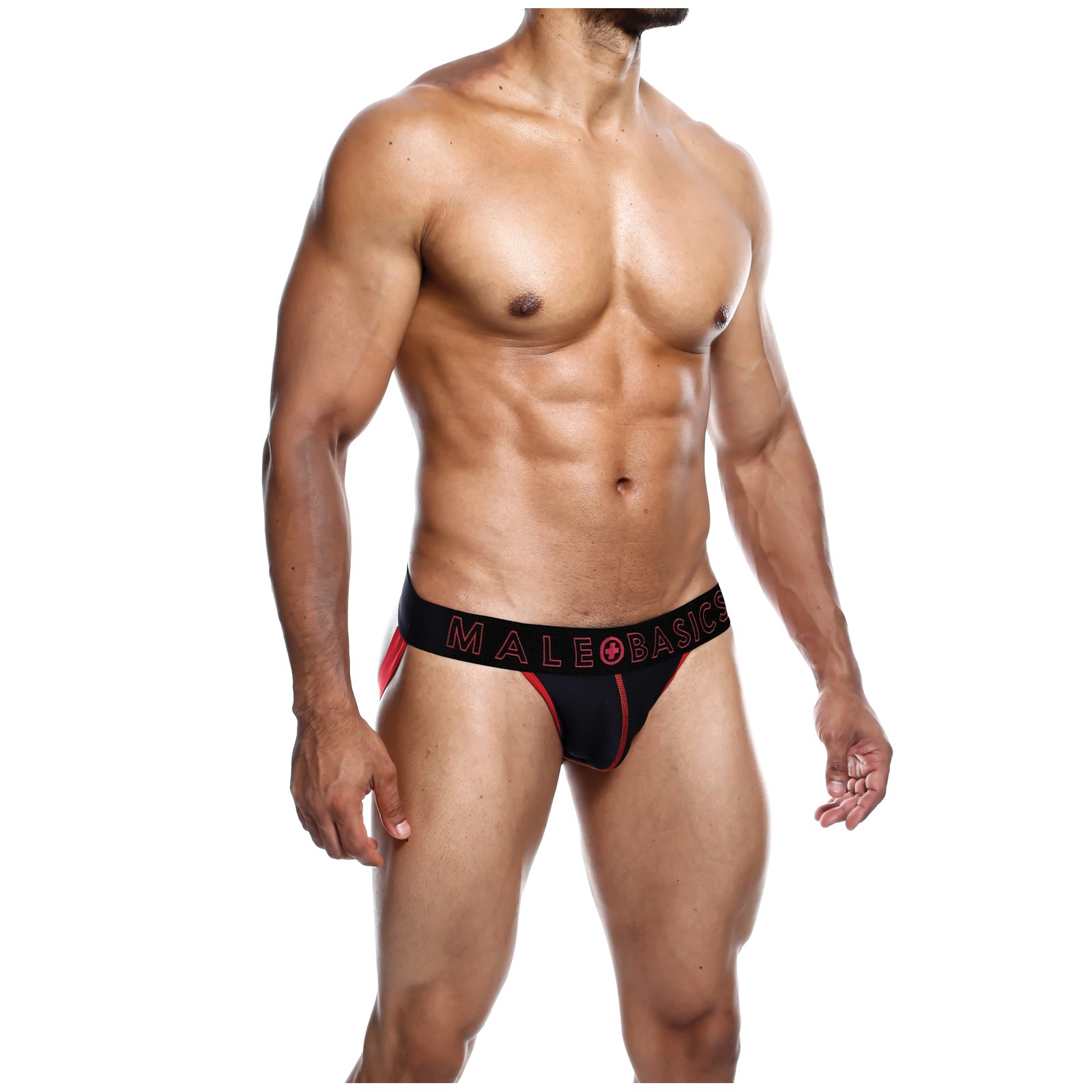 Male Basics Neon Jockstrap Red LG