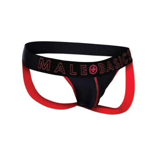 Male Basics Neon Jockstrap Red LG