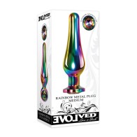 Evolved Medium Rainbow Metal Anal Plug