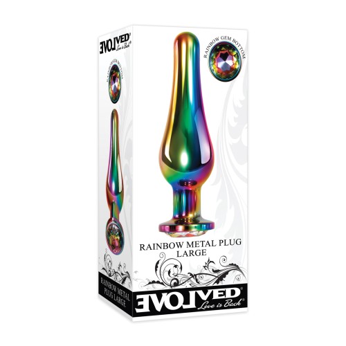 Evolved Large Rainbow Anal Plug for Playful Pleasure