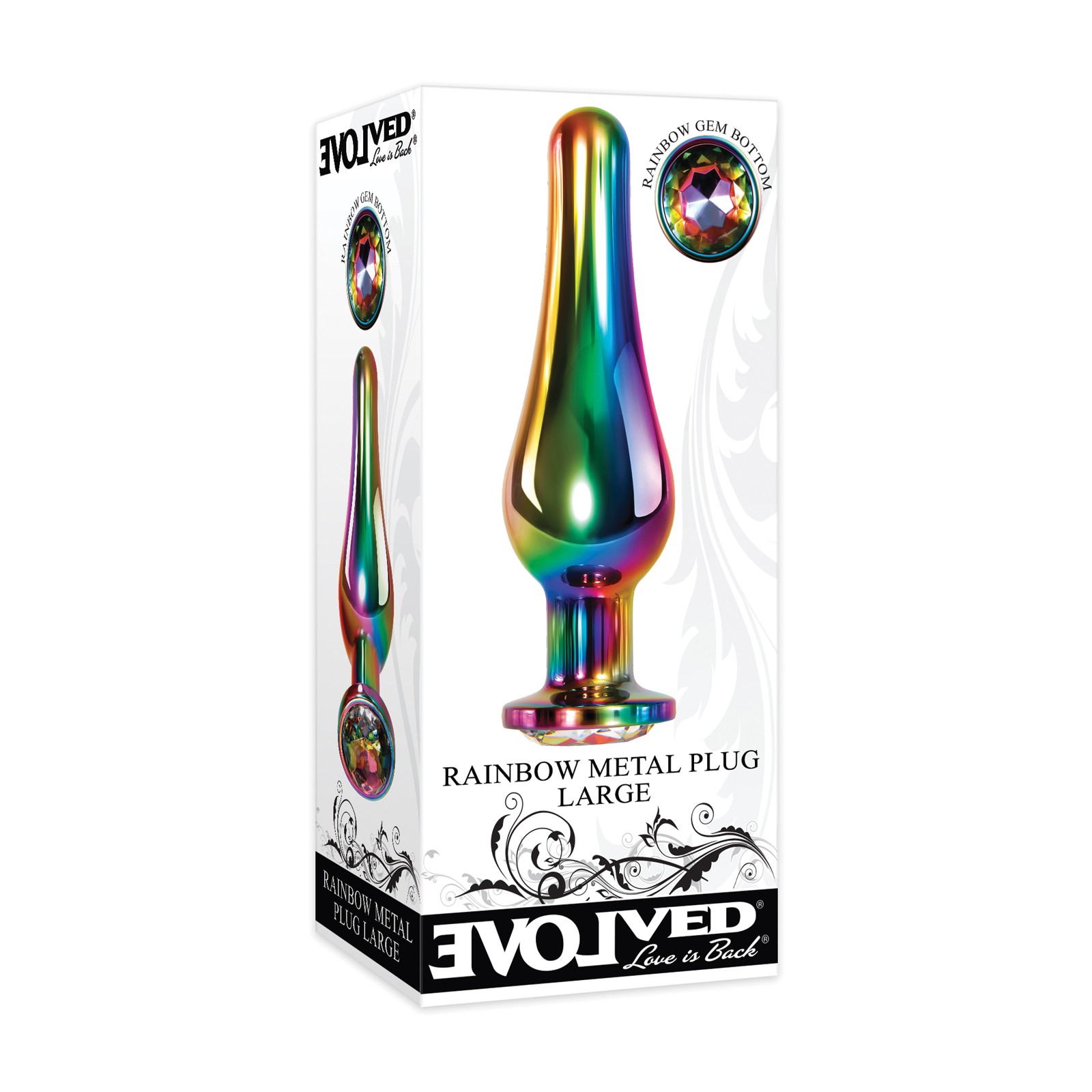 Evolved Large Rainbow Anal Plug for Playful Pleasure