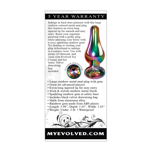 Evolved Large Rainbow Anal Plug for Playful Pleasure