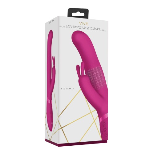 Vibrador Conejito con Cuentas Giratorias Shots Vive Izara