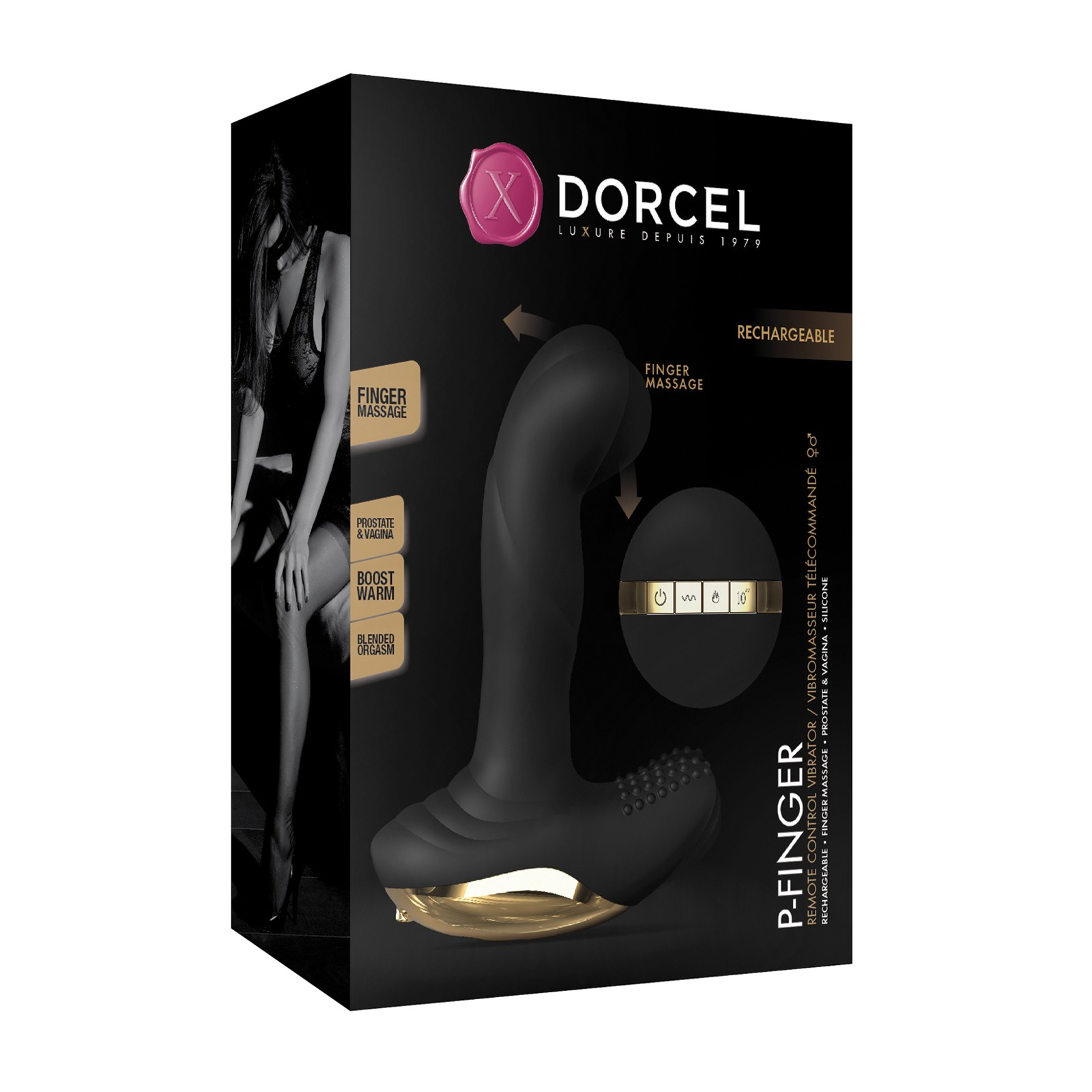 Dorcel P-Finger Come Hither - Black/Gold