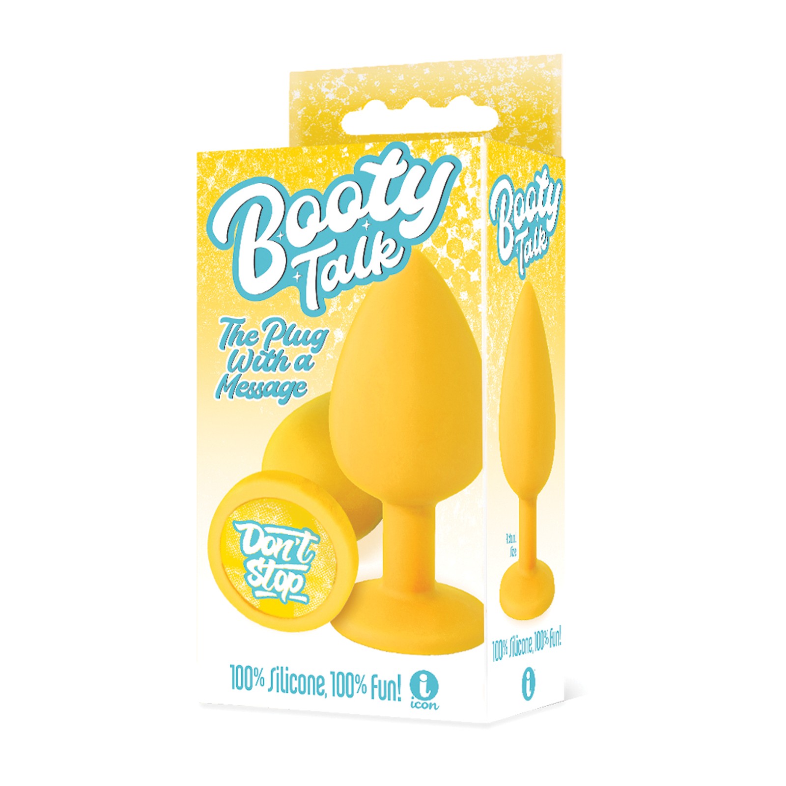 The 9's Booty Talk Butt Plug Yellow