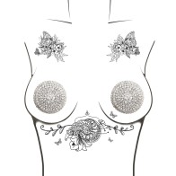 Neva Nude Burlesque Big O Crystal Jewel Pasties - Sparkle & Shine