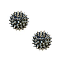 Neva Nude Pasties de Silicona Burlesque Spike - Plata y Negro