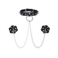 Burlesque Slave Chain Neck Choker - Neva Nude