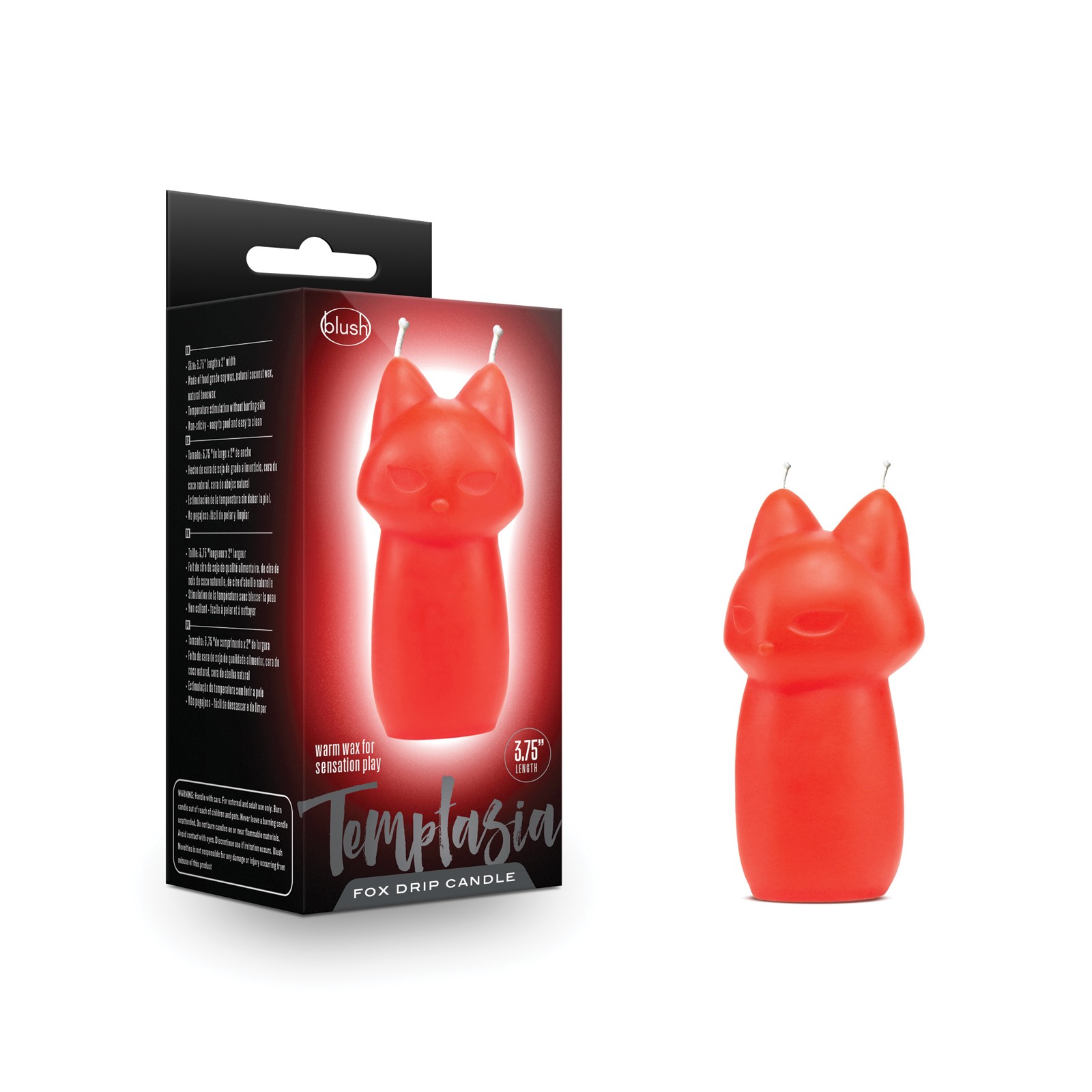 Blush Temptasia Fox Drip Candle Red - Sensory Experience