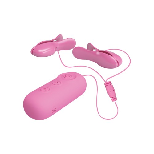 Pretty Love Romantic Wave II Vibrating Nipple Clip - Pink