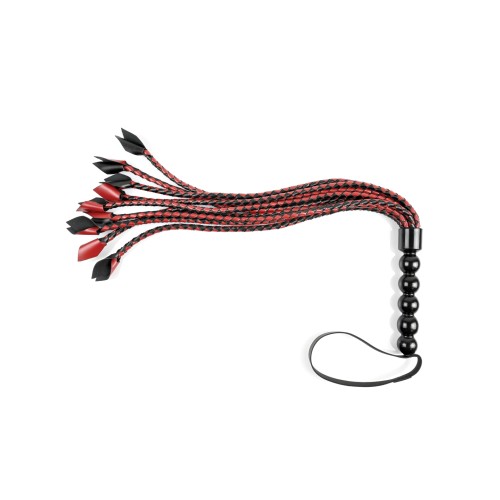 Saffron Braided Flogger - Red/Black