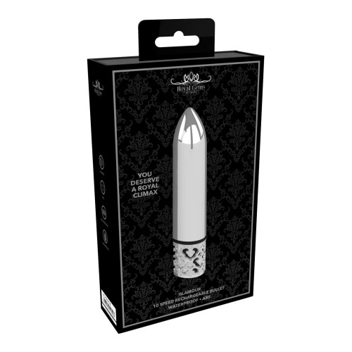 Shots Royal Gem Glamour Rechargeable Bullet - Silver - Adult Toy