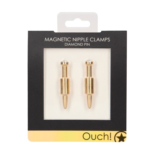 Magnetic Nipple Clamps with Pins - Gold