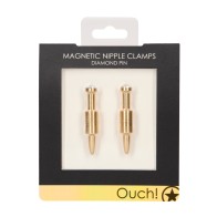 Magnetic Nipple Clamps with Pins - Gold