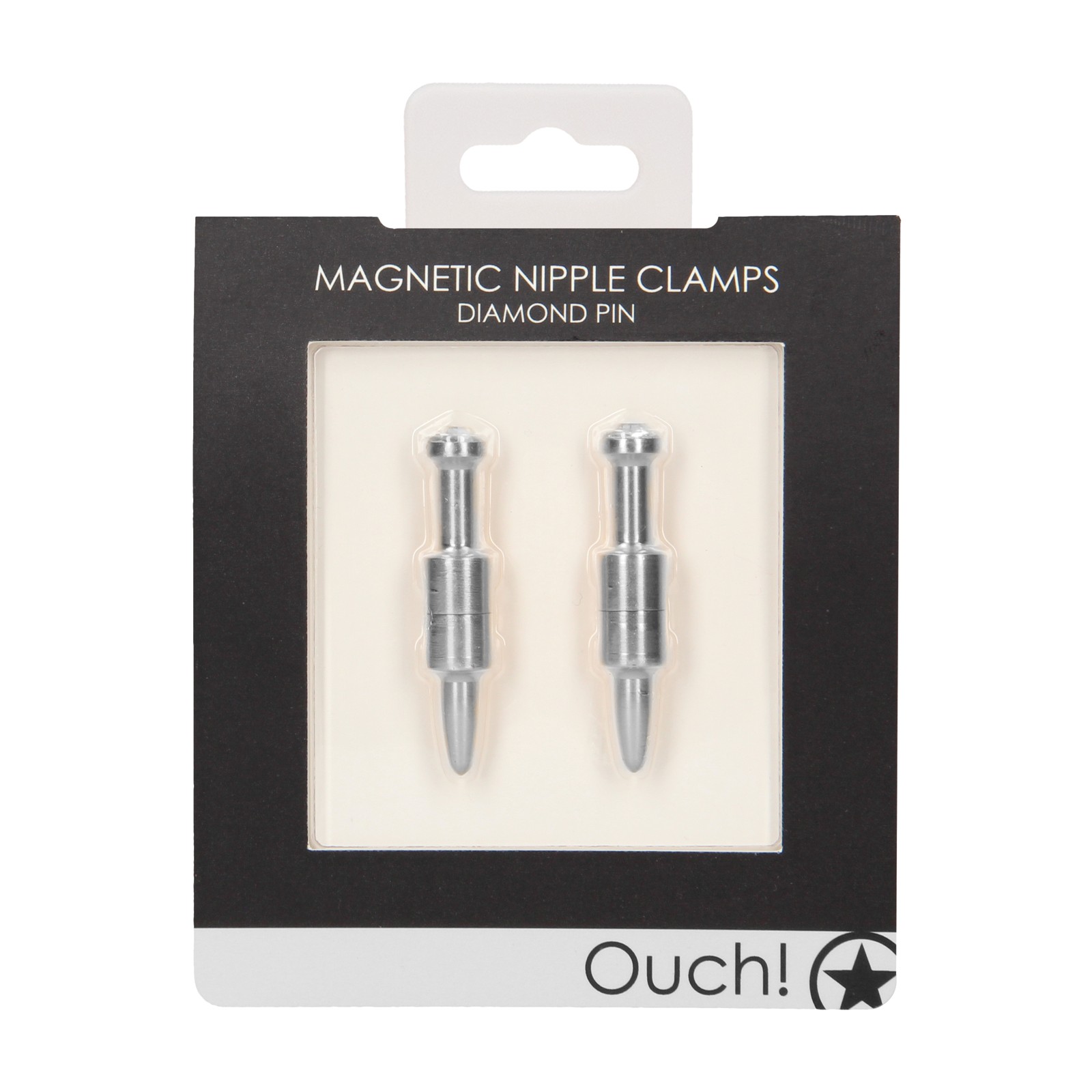 Shots Ouch Magnetic Nipple Clamps - Silver