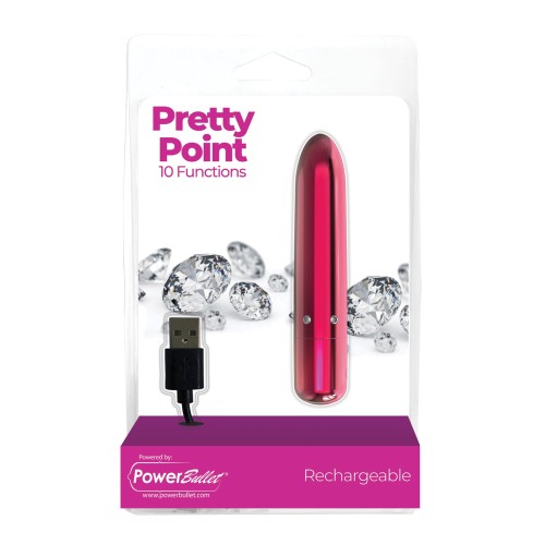 Vibrador de Bala Rosa Pretty Point 10 Funciones