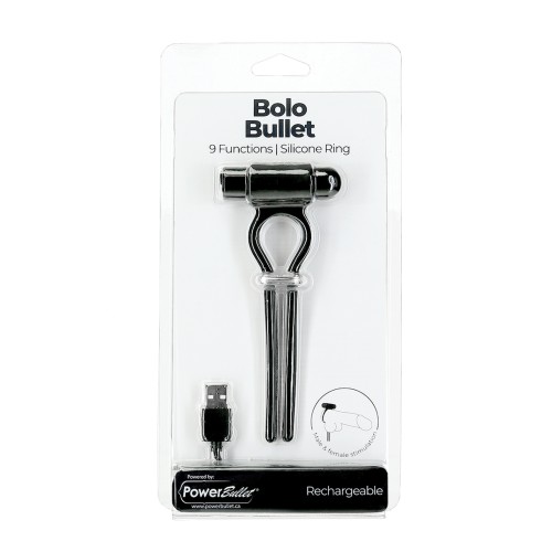 Bolo Bullet Vibrating Cock Tie Black