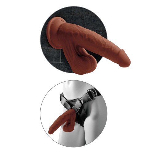 Pene de Triple Densidad King Cock Plus de 8" - Marrón