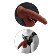 Pene de Triple Densidad King Cock Plus de 8" - Marrón