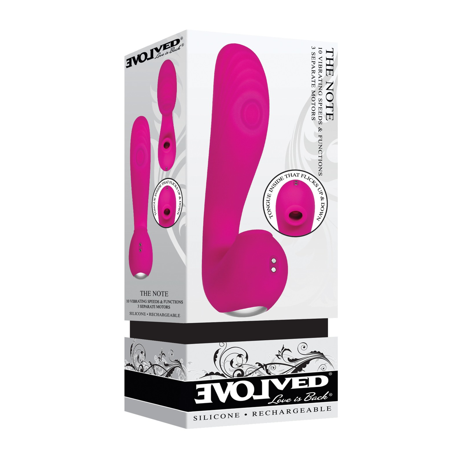 Thumping and Licking Vibrator Shaped Like a Musical Note