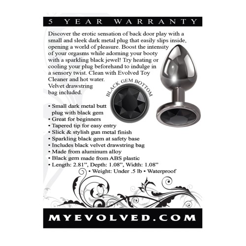 Evolved Small Black Gem Anal Plug