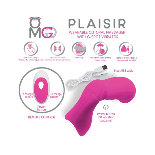 Masajeador Clitoriano OMG Plaisir Vibrador Punto G - Rosa