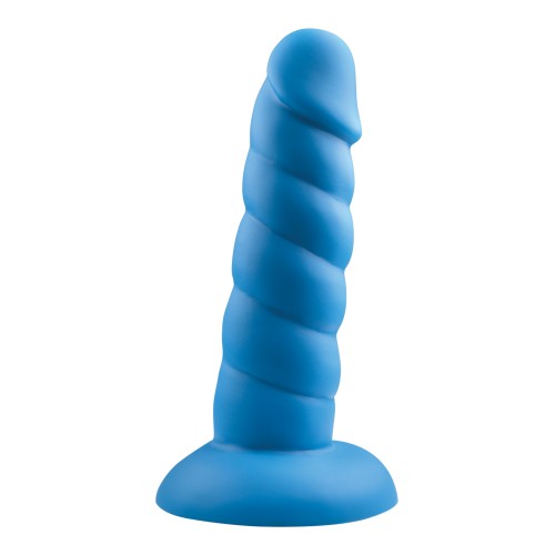 Dildo de Silicona Rock Candy Suga Daddy de 5.5 Pulgadas - Azul