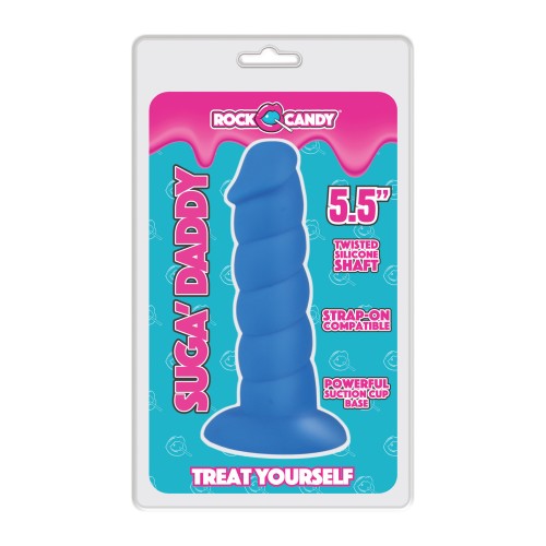 Dildo de Silicona Rock Candy Suga Daddy de 5.5 Pulgadas - Azul