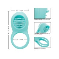 Couple's Enhancers Silicone Rechargeable French Kiss Teal