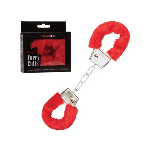 Playful Furry Cuffs Red