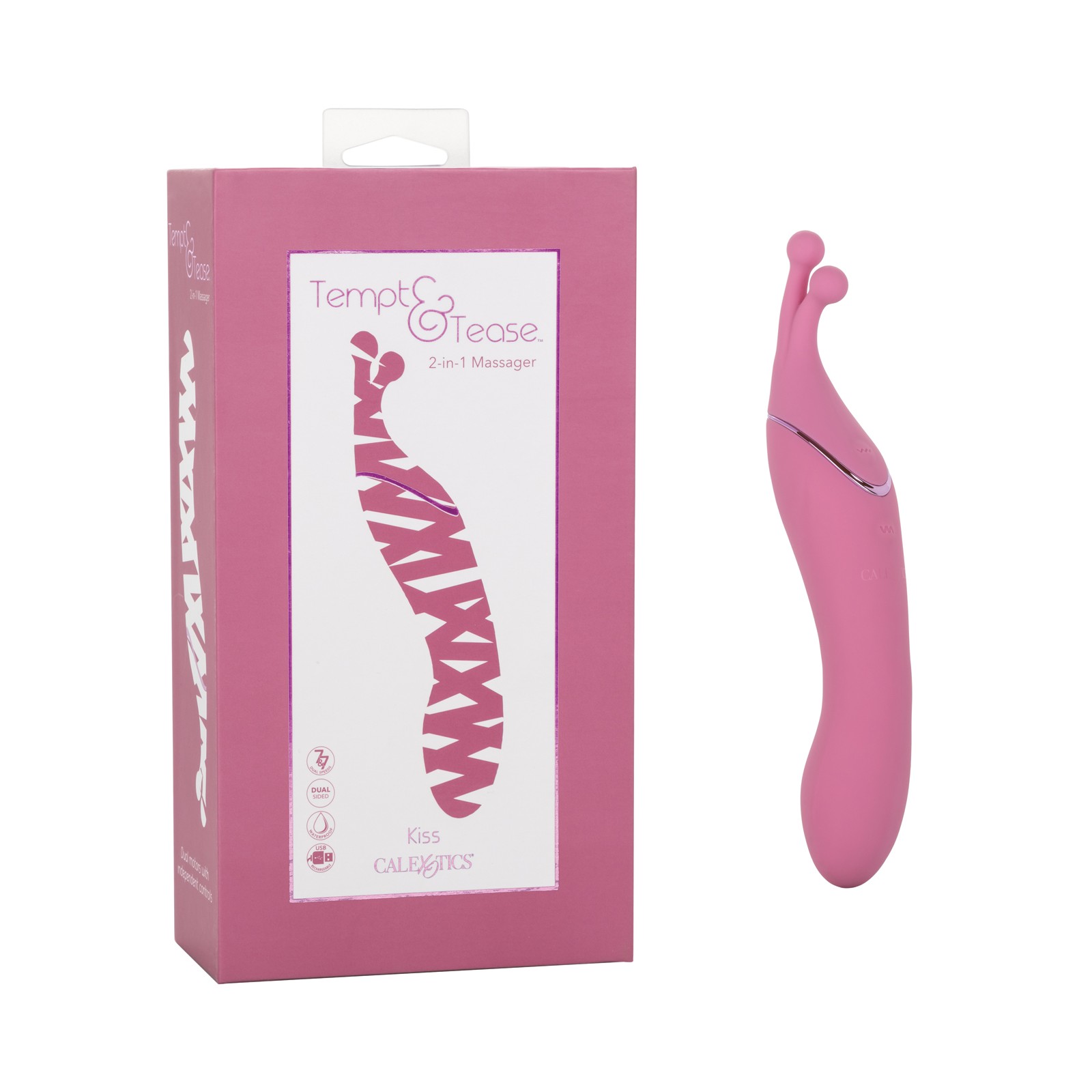 Tempt & Tease Kiss Pink Dual Massager