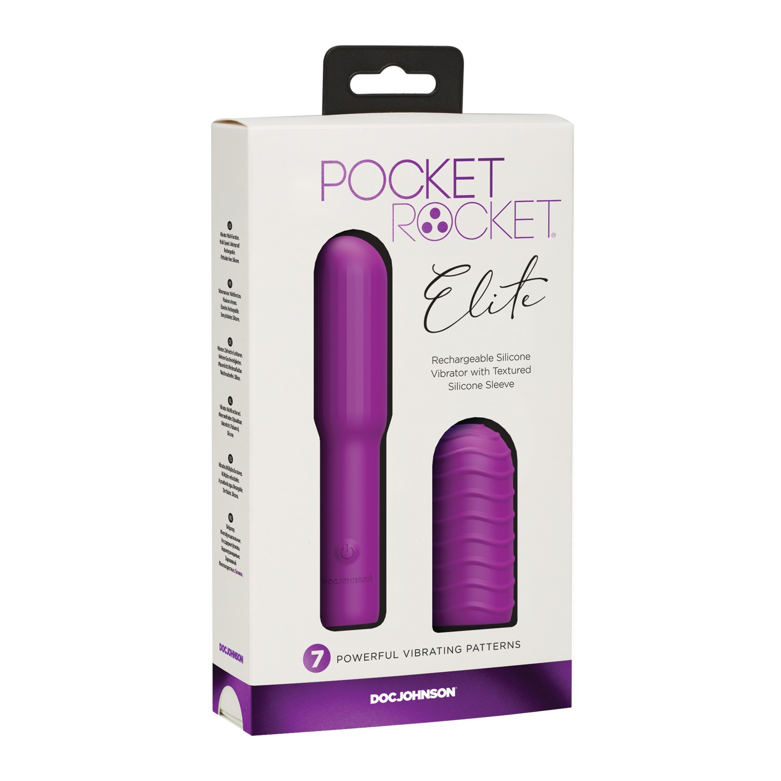 Pocket Rocket Elite Rechargeable Removable Sleeve Purple