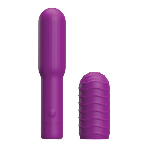 Pocket Rocket Elite Rechargeable Removable Sleeve Purple