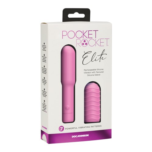 Pocket Rocket Elite Rechargeable Massager - Pink