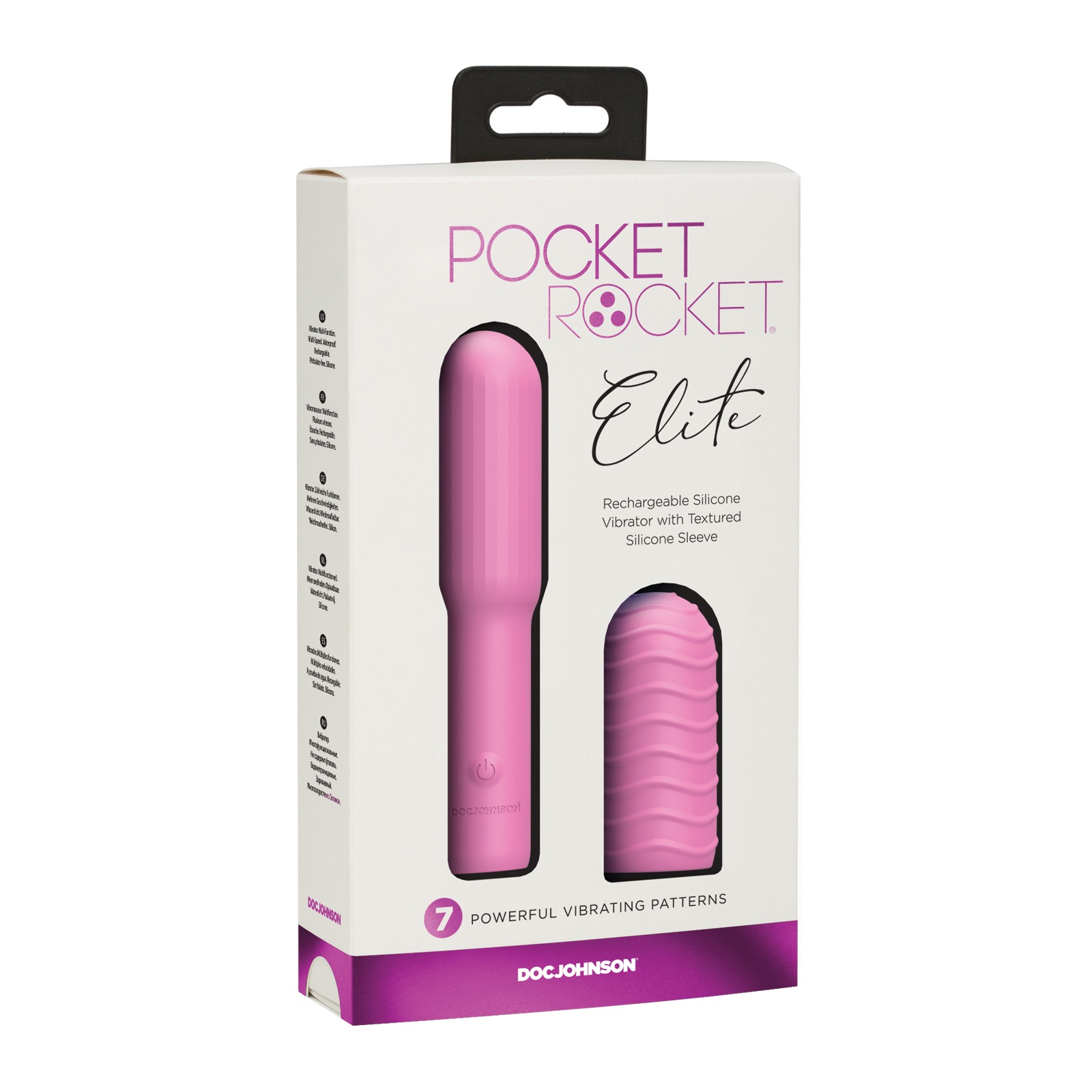 Pocket Rocket Elite Rechargeable Massager - Pink