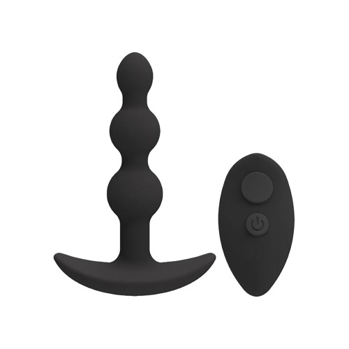 A Play Beaded Silicone Anal Plug with Remote