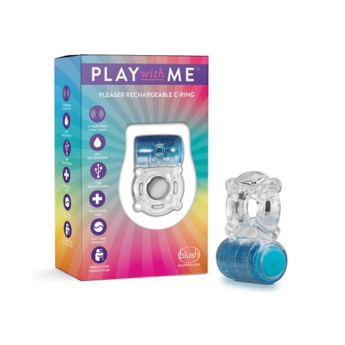 Blush Play with Me Blue Vibrating C Ring