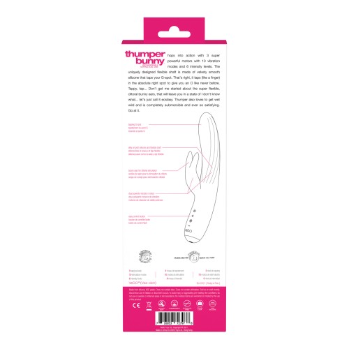 VeDO Thumper Bunny Vibrador Dual Recargable - Bonito en Rosa