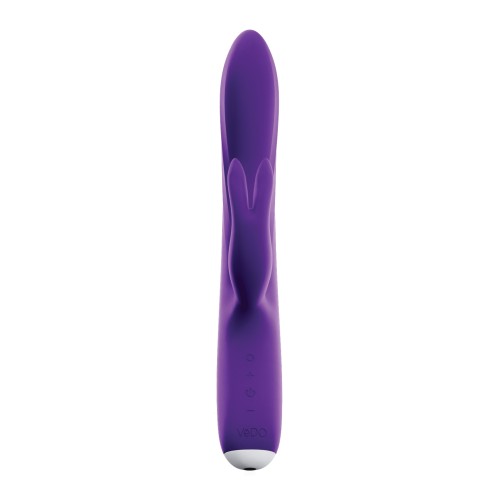 Vibrador Doble Recargable VeDO Thumper Bunny - Púrpura Oscuro