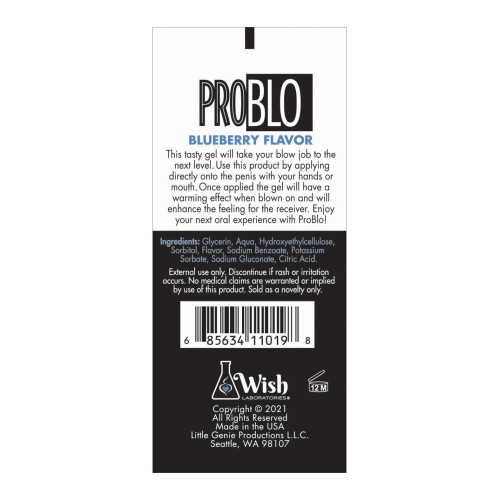 Pro Blo Oral Pleasure Gel Bubble Gum